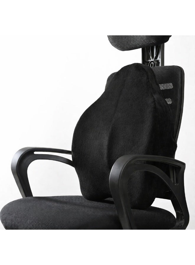 Max Comfort Your back comfort starts with proper posture. Max Comfort Large Black Memory Foam Backrest - Image 1